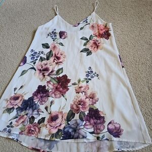 🌈 Eclipse Lined Floralcore Spaghetti Strap Dress